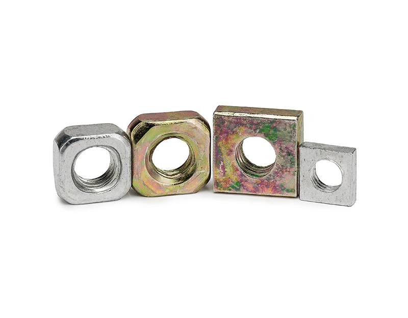 Square nuts and bolts Flat square nuts