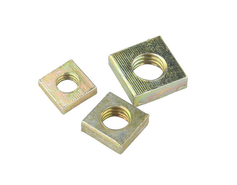 Square nuts and bolts Flat square nuts