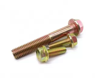 Yellow Zinc Plated Flange Bolts