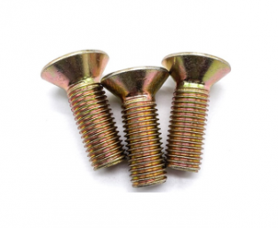 Yellow Zinc Plated Flat Socket Head Cap Screw