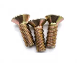 Yellow Zinc Plated Flat Socket Head Cap Screw