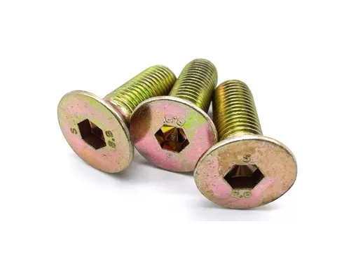 Yellow Zinc Plated Flat Socket Head Cap Screw