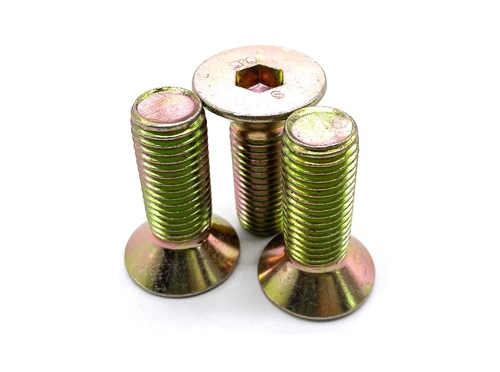 Yellow Zinc Plated Flat Socket Head Cap Screw