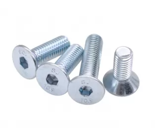 Galvanized White Blue Zinc Plated Flat Socket Head Cap Screw