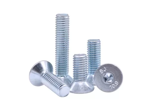 Galvanized White Blue Zinc Plated Flat Socket Head Cap Screw