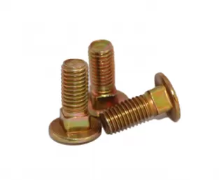 Yellow Zinc Plated  Carriage Bolts