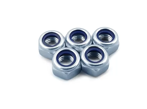 Galvanized Blue White Zinc Plated Nylon Lock Nuts