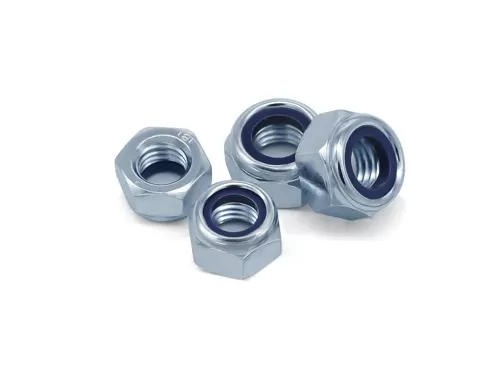 Galvanized Blue White Zinc Plated Nylon Lock Nuts