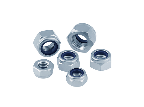 Galvanized Blue White Zinc Plated Nylon Lock Nuts