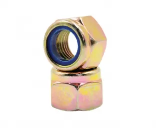 Yellow Zinc Plated Nylon Lock Nuts