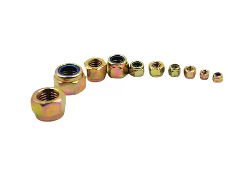 Yellow Zinc Plated Nylon Lock Nuts
