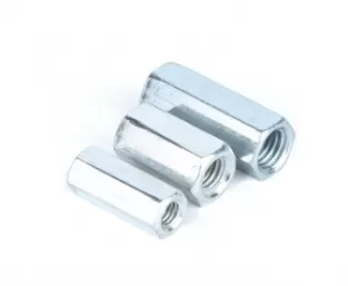 Galvanized Blue White Zinc Plated Coupling Nuts