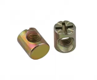 Color Yellow Zinc Plated Barrel Nuts