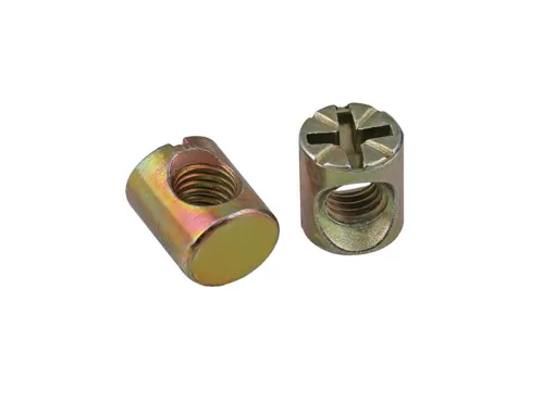 Color Yellow Zinc Plated Barrel Nuts