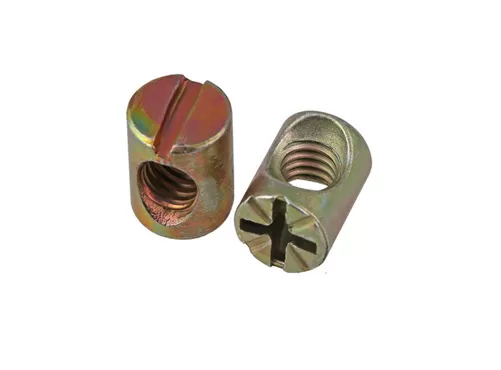 Color Yellow Zinc Plated Barrel Nuts
