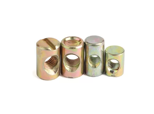 Color Yellow Zinc Plated Barrel Nuts