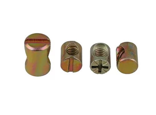 Color Yellow Zinc Plated Barrel Nuts