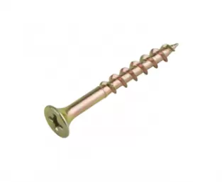 Yellow Zinc Plated Wood Confirmat Screws