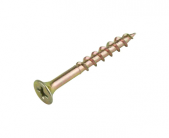 Yellow Zinc Plated Wood Confirmat Screws