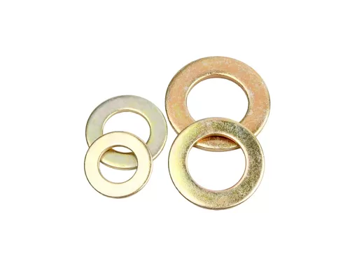 Color Yellow Zinc Plated Flat Washers