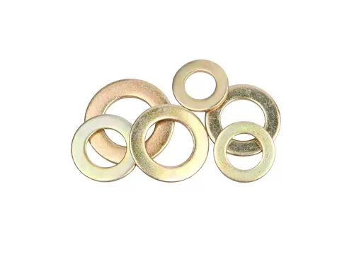 Color Yellow Zinc Plated Flat Washers