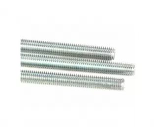 White Blue Zinc Plated Threaded Rods