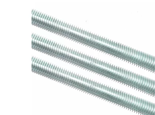 White Blue Zinc Plated Threaded Rods