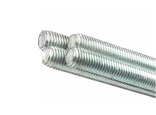 White Blue Zinc Plated Threaded Rods