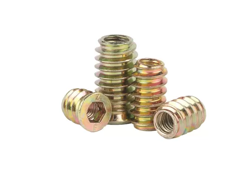 Yellow Zinc Plated Insert nuts