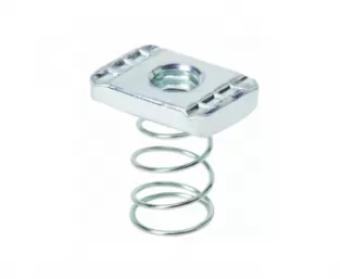 Blue White Zinc Plated Spring Channel Nuts
