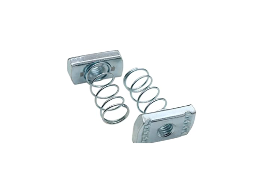 Blue White Zinc Plated Spring Channel Nuts