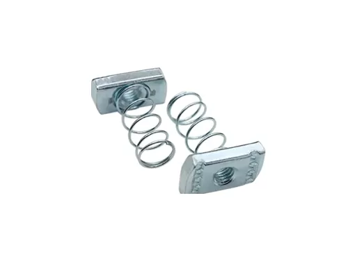 Blue White Zinc Plated Spring Channel Nuts
