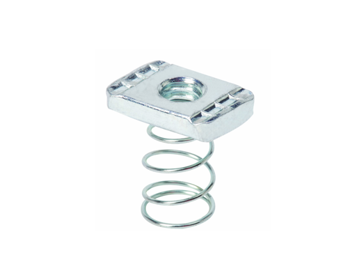 Blue White Zinc Plated Spring Channel Nuts