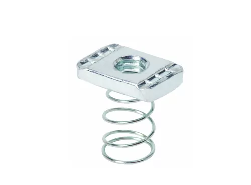 Blue White Zinc Plated Spring Channel Nuts