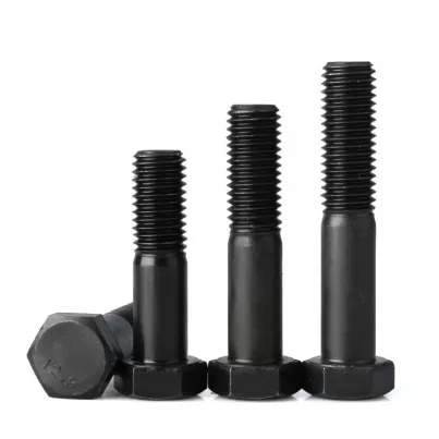 DIN960 blackening hexagon bolts with fine teeth